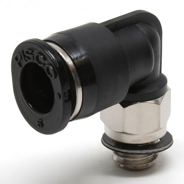 Đầu Nối Nhanh Khí Nén Dạng Cong 90° Ren Ngoài Pisco PL6-M6M-C