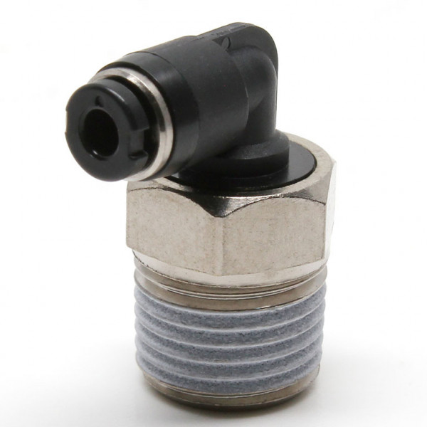 Đầu Nối Nhanh Khí Nén Dạng Cong 90° Ren Ngoài Pisco PL2-01MW