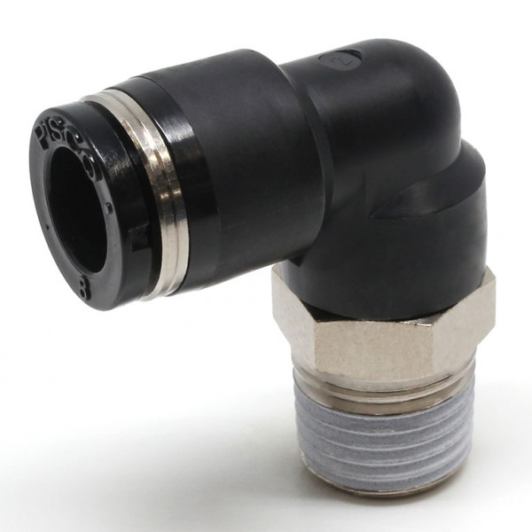 Đầu Nối Nhanh Khí Nén Dạng Cong 90° Ren Ngoài Pisco PL8-02-UC