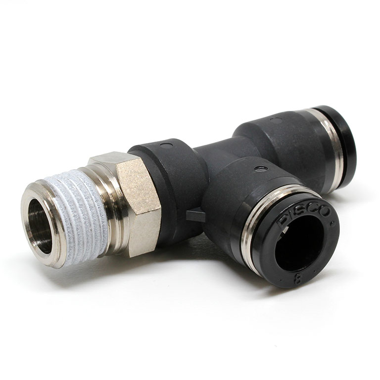 Đầu Nối Nhanh Khí Nén Dạng Chữ T Ren Ngoài Pisco PD8-02-C