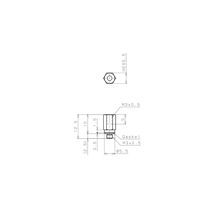 Bản vẽ kỹ thuật Đầu Nối Ren Trong Ngoài Pisco LLC-FM3-M3