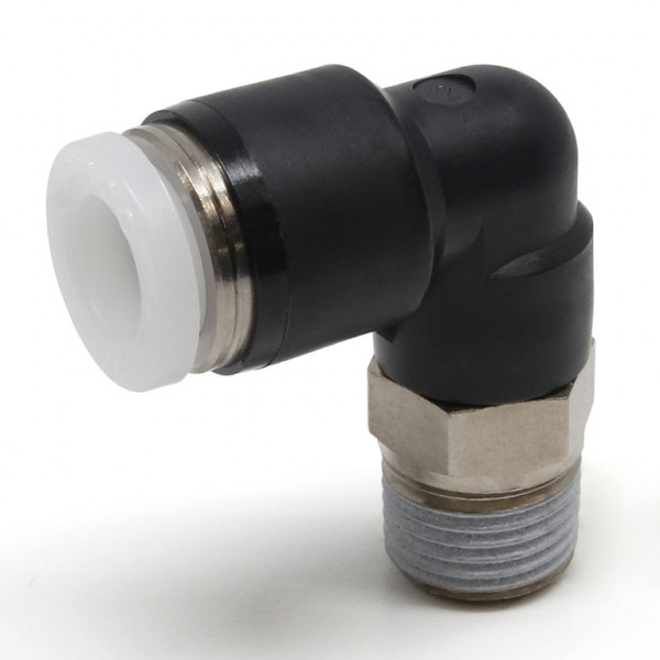 Đầu Nối Nhanh Khí Nén Dạng Cong 90° Ren Ngoài Pisco PL1/4-01W