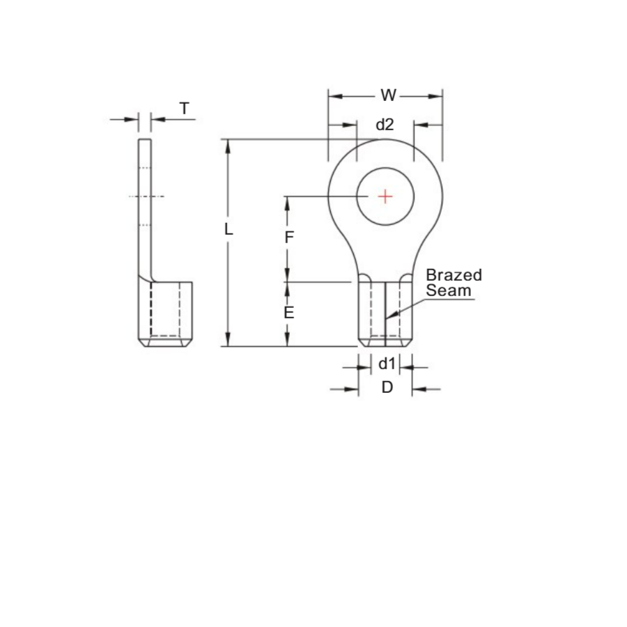 Bản vẽ kỹ thuật Cosse Tròn Trần 38mm KST RNB38-16