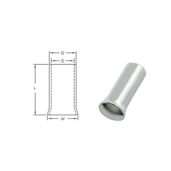Cosse Pin Rỗng Trần 16mm KST EN16-6