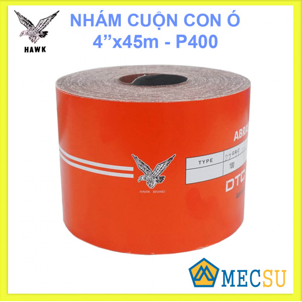 Nhám Cuộn Con Ó HAWK 4inch x 45m Độ Nhám 400