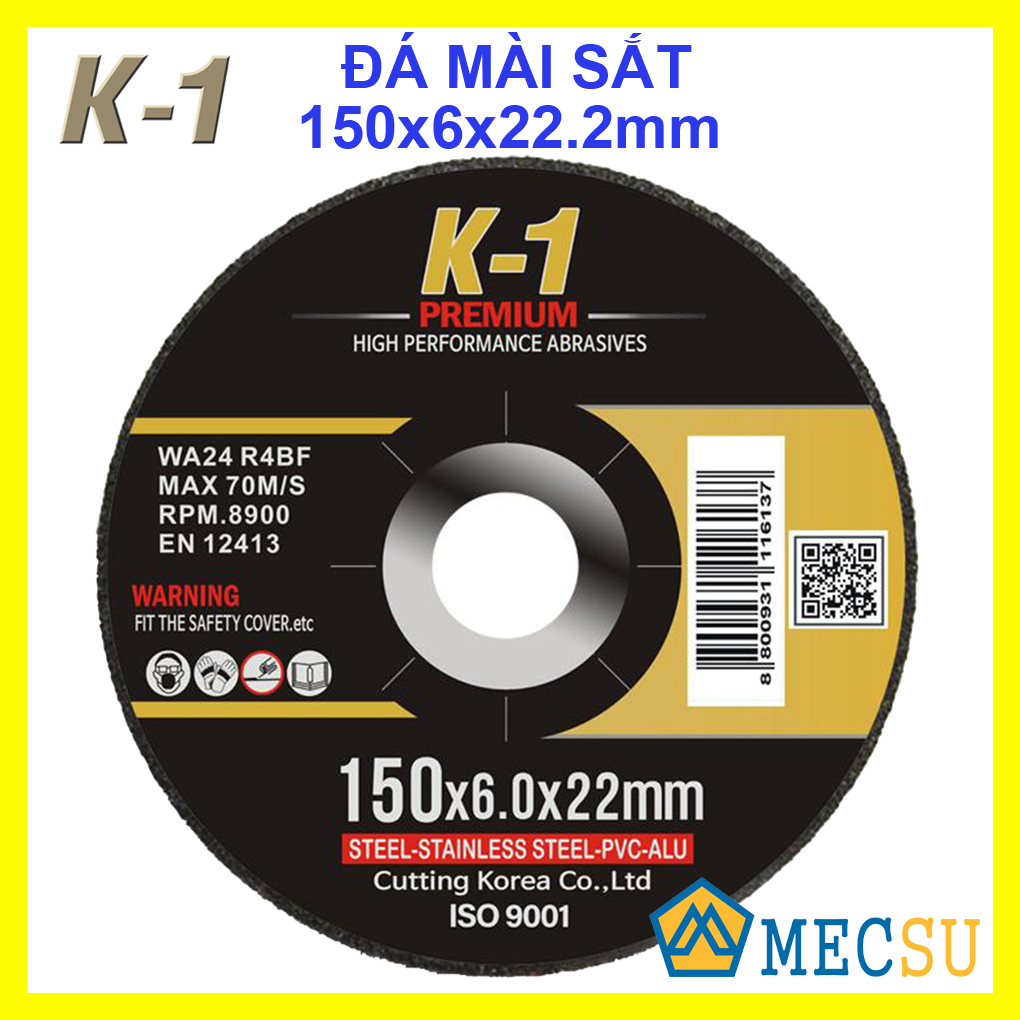 [Ngừng Kinh Doanh] Đá Mài K1 (Màu Đen) 150x6x22.2mm M150D