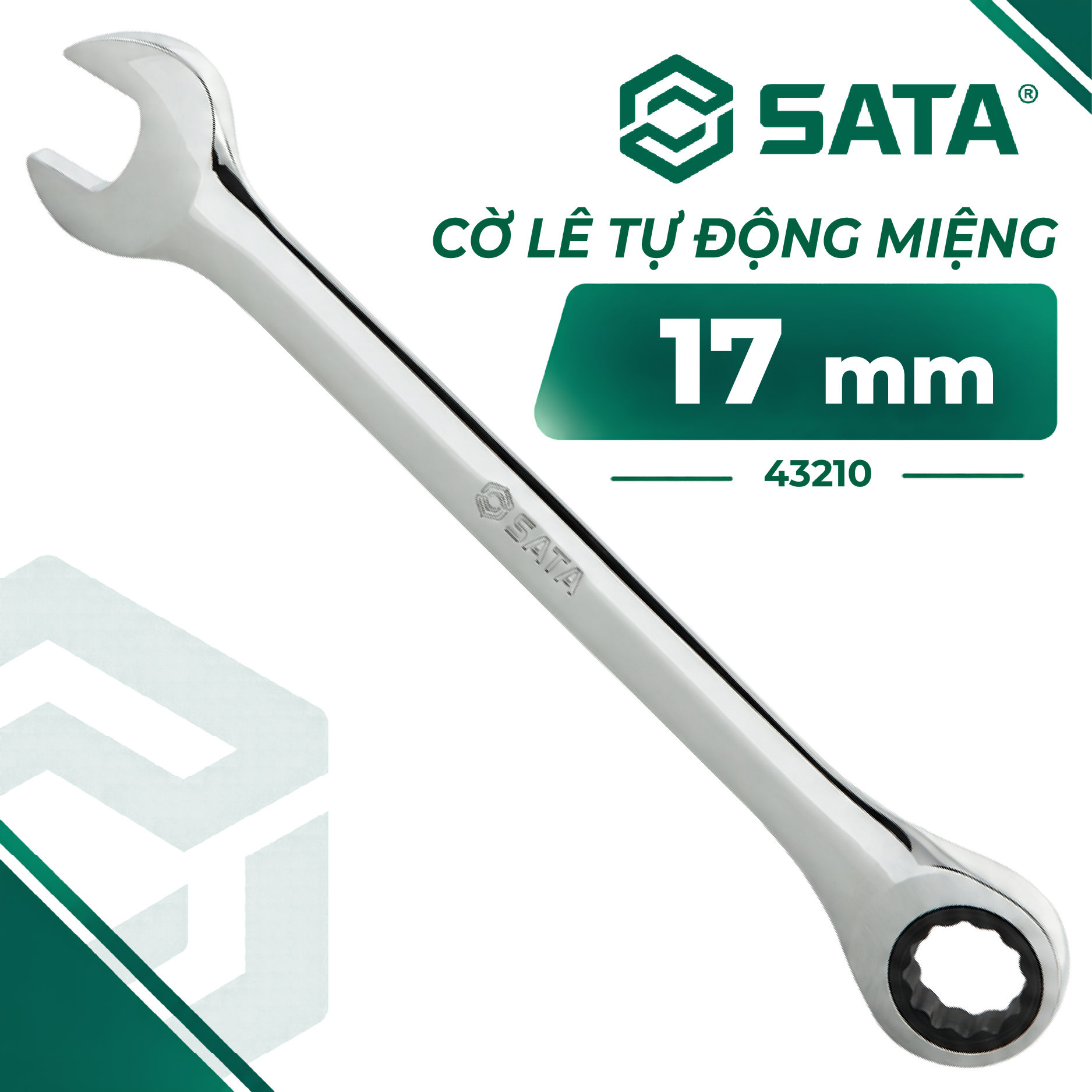 Cờ Lê Tự Động Vòng Miệng 17 mm SATA 43210