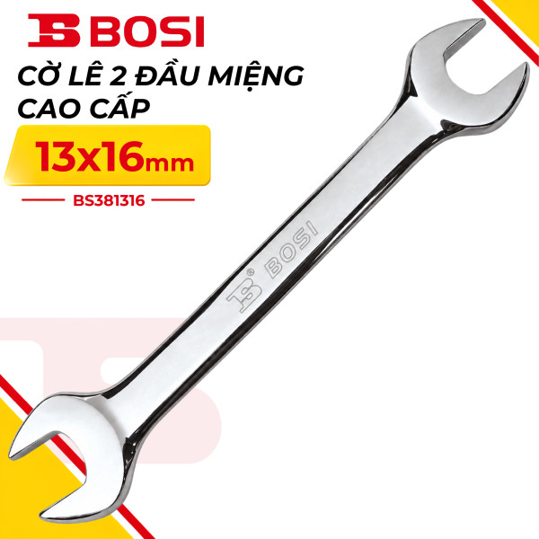 Cờ Lê 2 Đầu Miệng Cao Cấp 13x16 mm Bosi BS381316