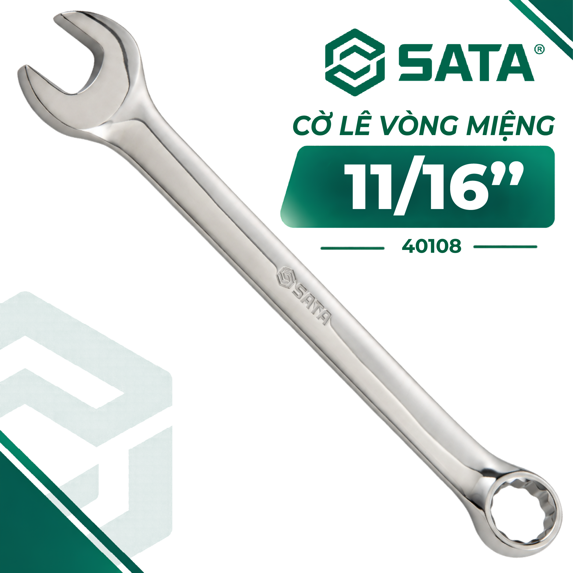 Cờ Lê Vòng Miệng 11/16" SATA 40108