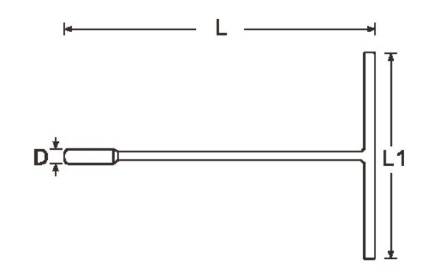 Bản vẽ kỹ thuật Cần Siết Chữ T 7 x 300 mm Bosi BS363407