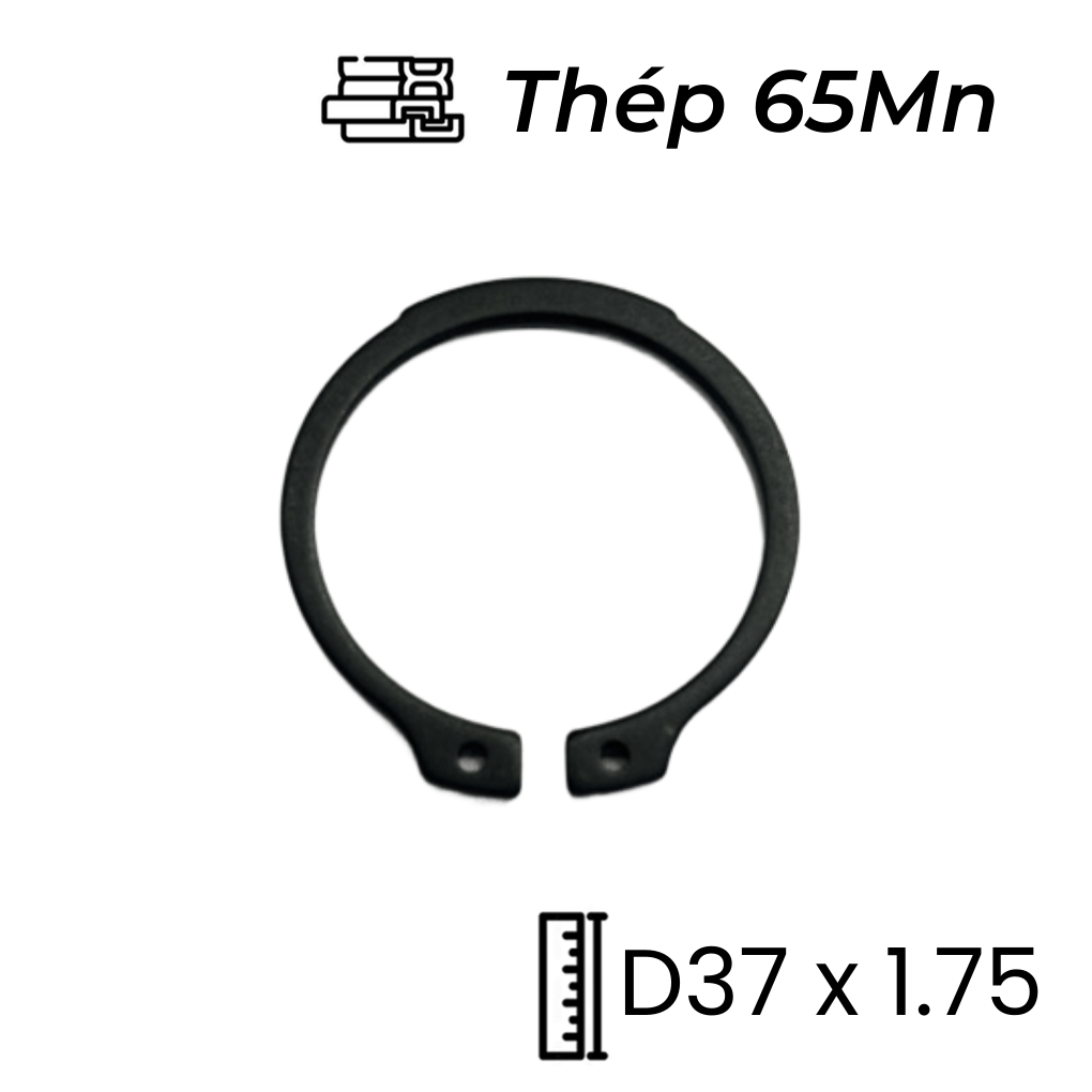 Phe Gài Trục Thép 65Mn DIN471 D37x1.75