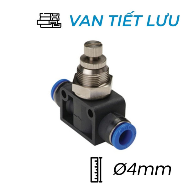 Van Tiết Lưu Khí Nén Thẳng Ø4mm CDC NSFB 04N