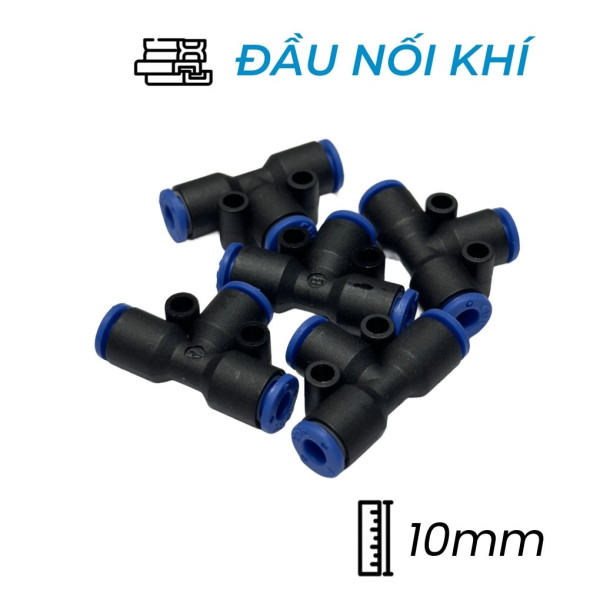 Đầu Nối Nhanh Khí Nén Chữ T Ø10mm CDC MPUT 10 (Màu Đen)