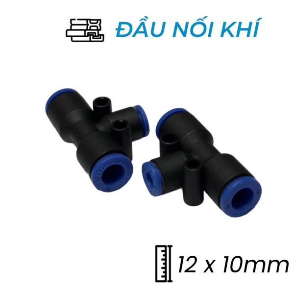 Đầu Nối Nhanh Khí Nén Chữ T Ø12x10mm CDC MPGT 1210 (Màu Đen)