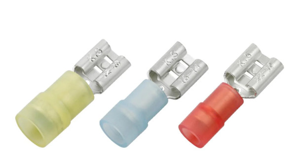 Đầu Cosse Ghim Cái Double Crimp Cách Điện Nylon Màu Đỏ KST 1 mm2 FDNYD1-250