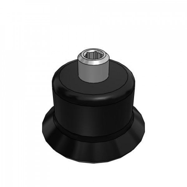 Bộ Nấm Hút Chân Không Có Vít Ren, Silicone Dẫn Điện, O.D 15 mm, Pisco VP15RSE-M4