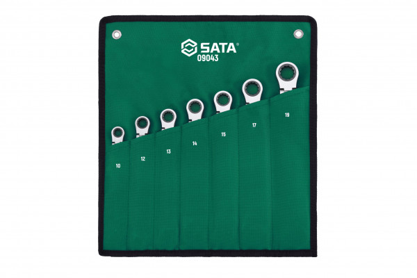 Bộ Cờ Lê Vòng Miệng Tự Động 7 Chi Tiết (10–19 mm) SATA 09043