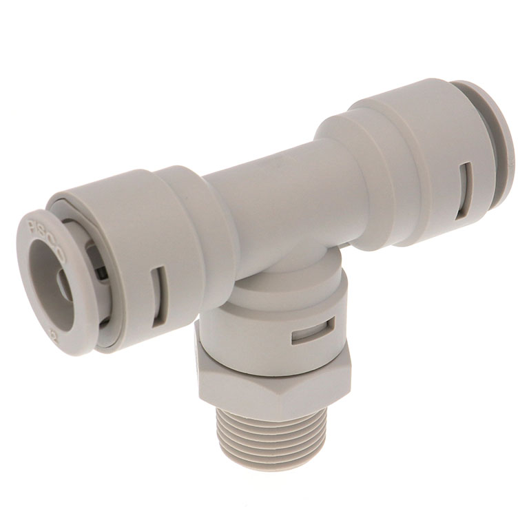 Đầu Nối Nhanh Khí Nén Dạng Chữ T Ren Ngoài Pisco APB12-03-N-C