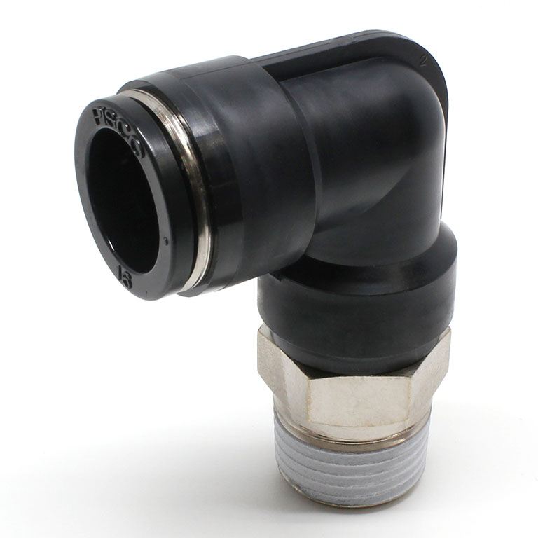Đầu Nối Nhanh Khí Nén Dạng Cong 90° Ren Ngoài Pisco PL16-04-UC