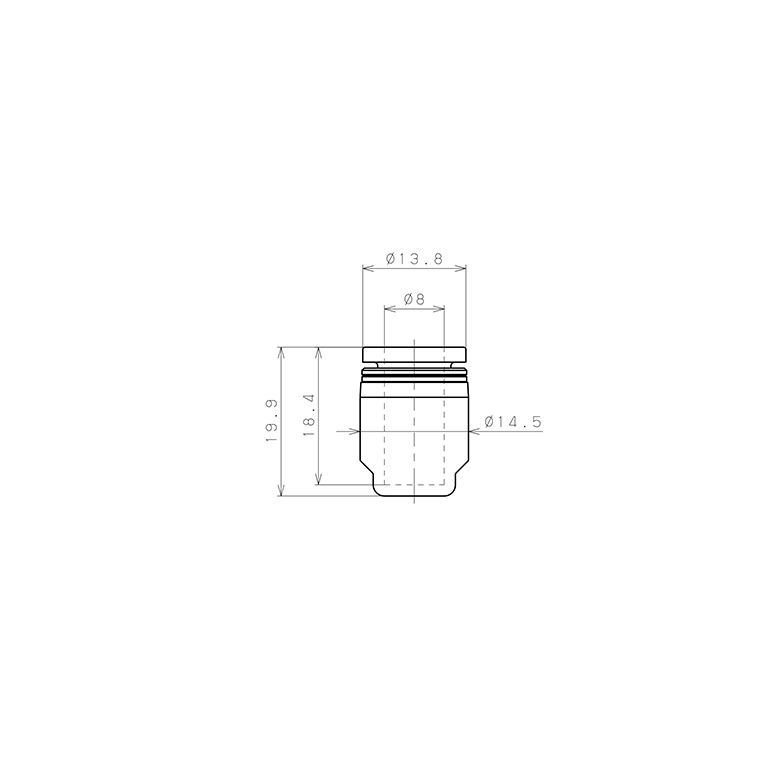Bản vẽ kỹ thuật Nắp Chụp Pisco PPF8