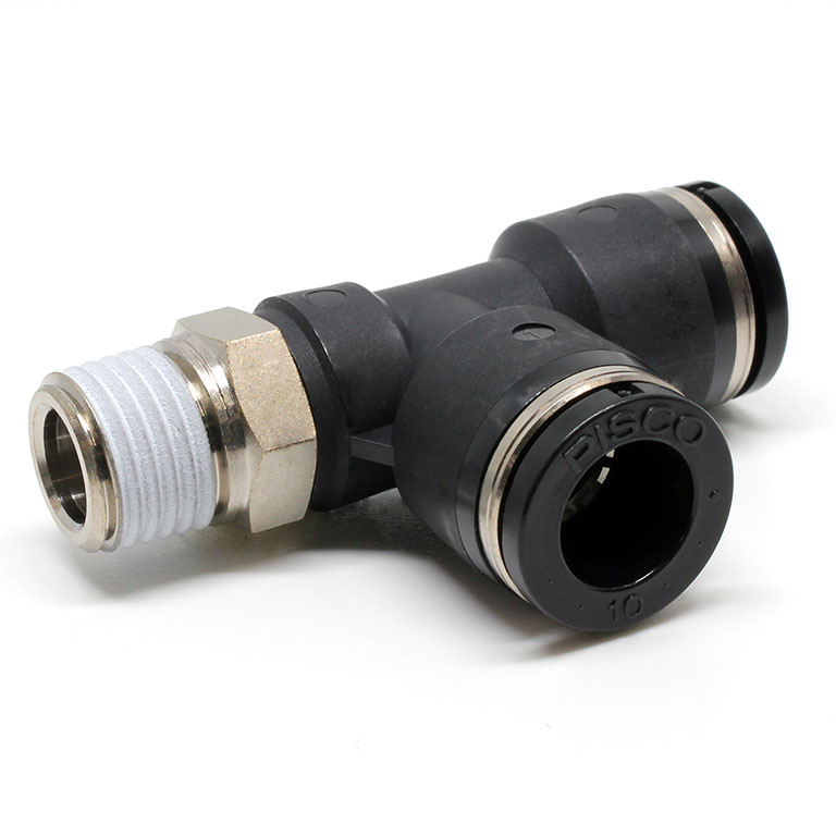 Đầu Nối Nhanh Khí Nén Dạng Chữ T Ren Ngoài Pisco PD10-02