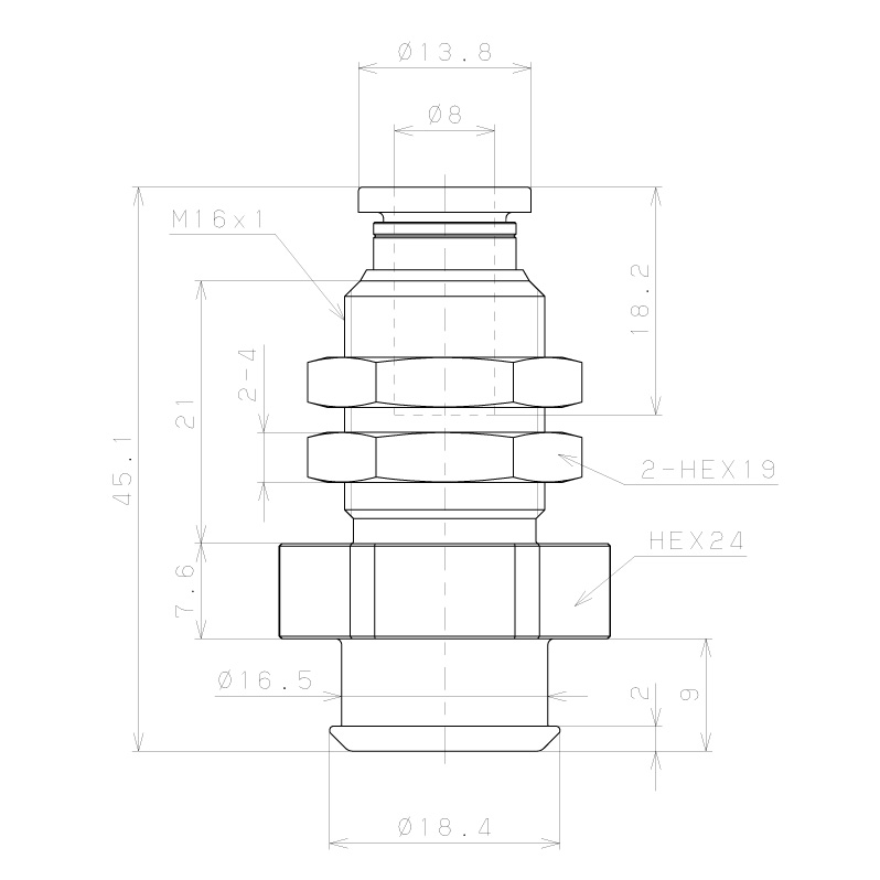 Bản vẽ kỹ thuật Bộ Nấm Hút Chân Không Và Giá Đỡ Ngành Bao Bì, Silicone, O.D 40 mm, Pisco VPA40PBS45-8J-FS