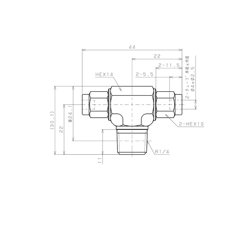 Bản vẽ kỹ thuật Đầu Ngạnh Nối Ống Có Đai Ốc Xiết Dạng Chữ T Ren Ngoài Pisco NSB0425-02-TP