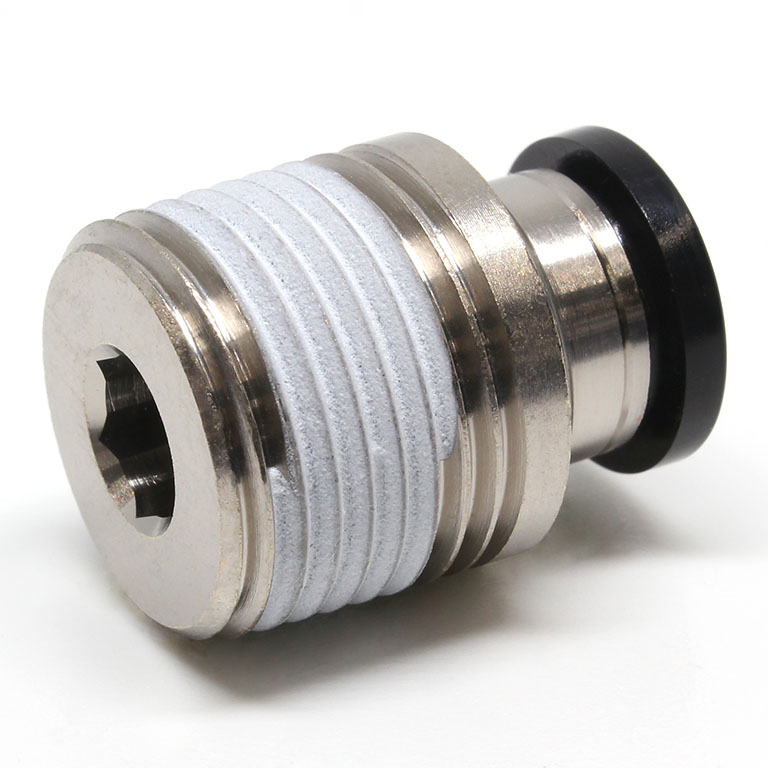 Đầu Nối Nhanh Khí Nén Thẳng Phi 8mm Ren Ngoài R3/8 Pisco POC8-03