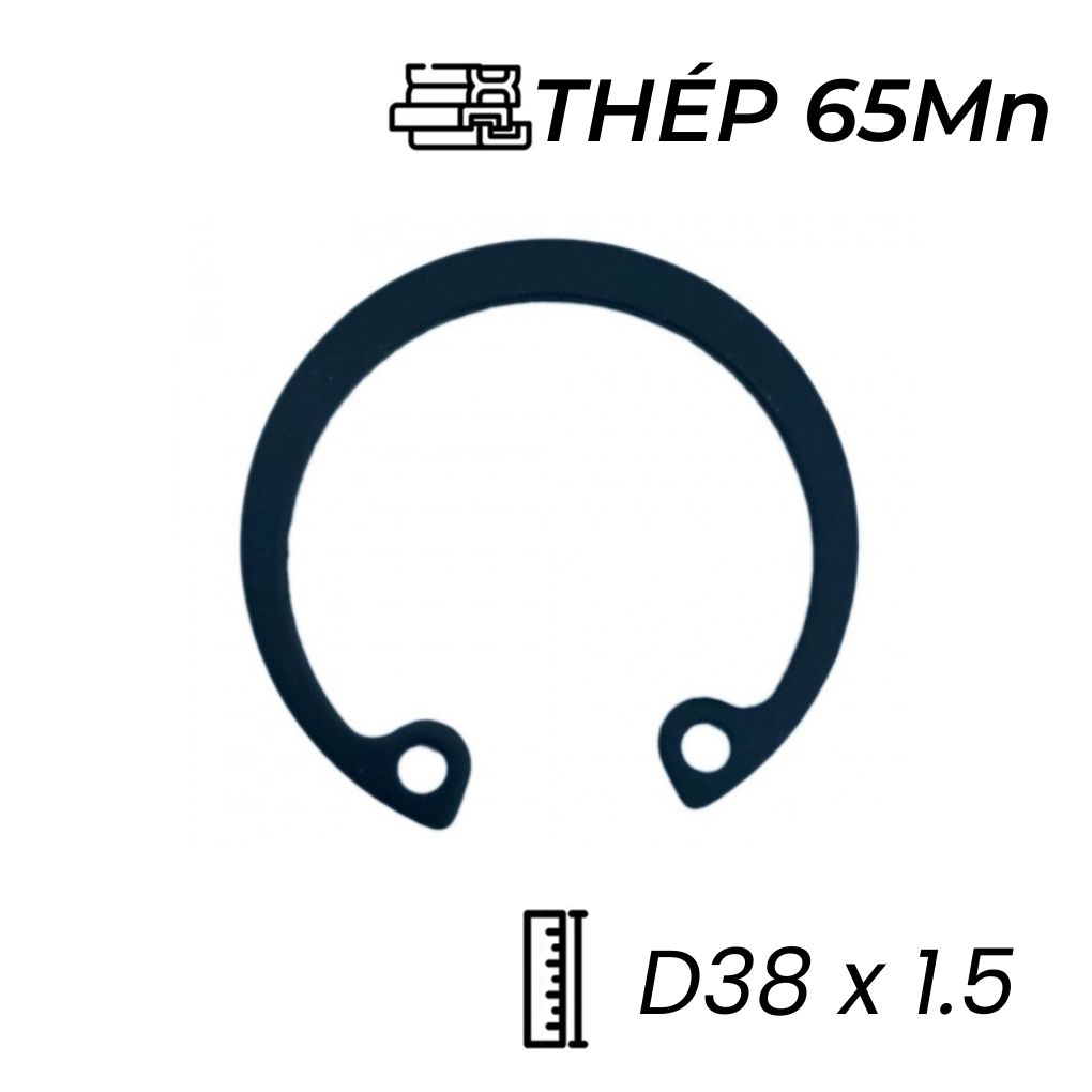 Phe Gài Lỗ Thép 65Mn DIN472 D38x1.5 (5Cái/Bịch)