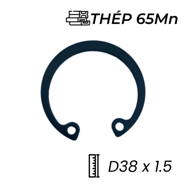 Phe Gài Lỗ Thép 65Mn DIN472 D38x1.5 (5Cái/Bịch)