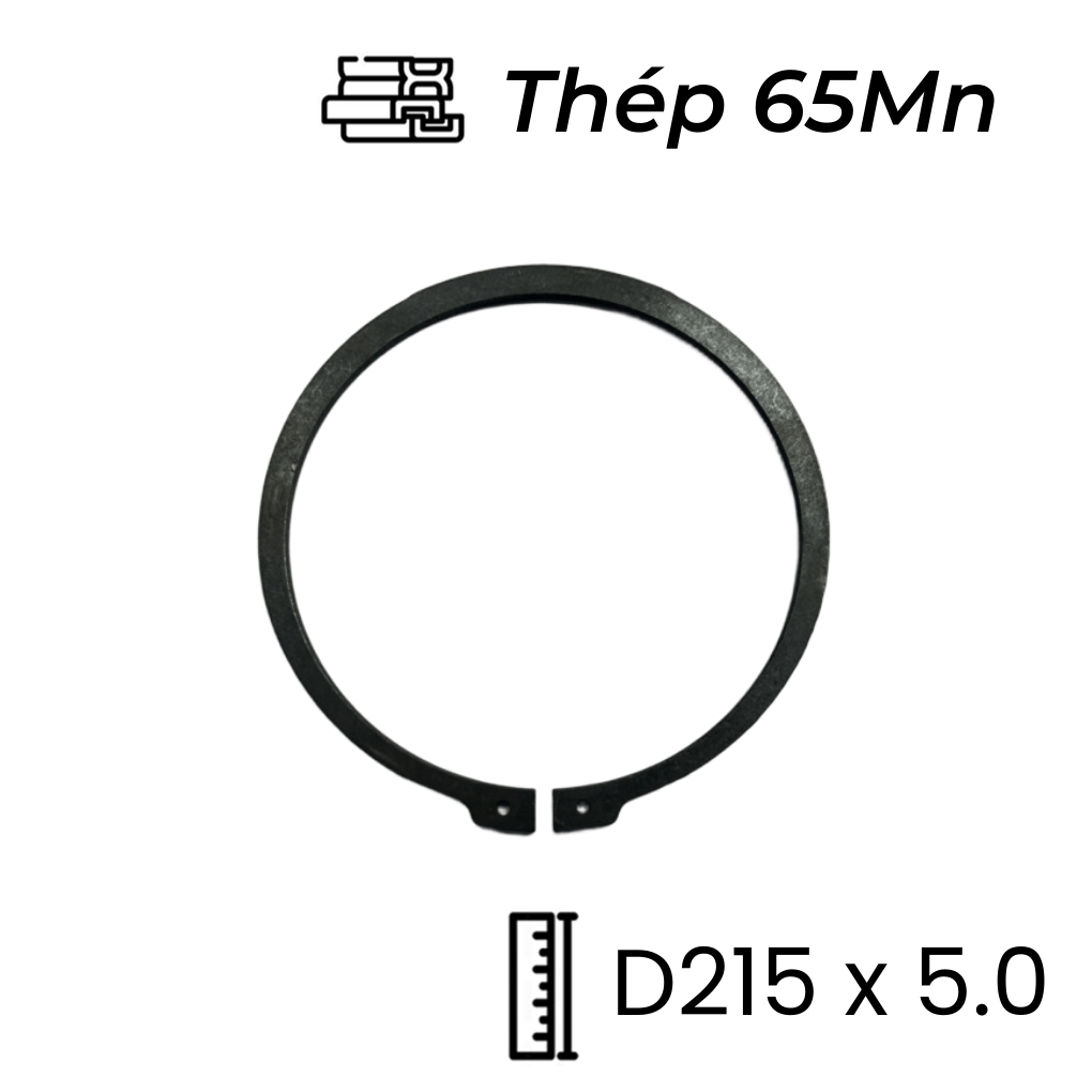 Phe Gài Trục Thép 65Mn DIN471 D215x5.0
