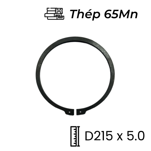 Phe Gài Trục Thép 65Mn DIN471 D215x5.0