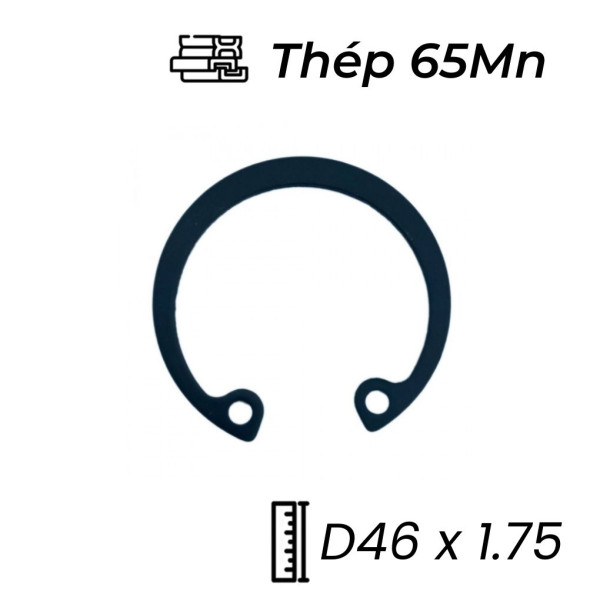 Phe Gài Lỗ Thép 65Mn DIN472 D46x1.75