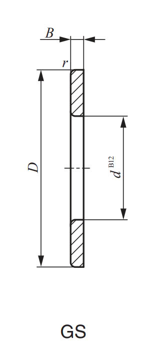 Bản vẽ kỹ thuật Vòng Ngoài Vòng Bi 55x78x5 mm IKO GS 5578