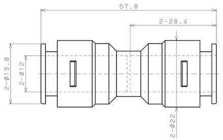 Bản vẽ kỹ thuật Đầu Nối Nhanh Khí Nén Dạng Thẳng Pisco APU12-N-C
