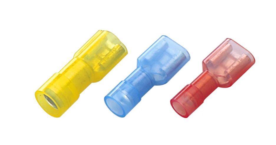 Đầu Cosse Ghim Cái Double Crimp Cách Điện Toàn Phần Có Co Nhiệt Màu Đỏ KST 1 mm2 FDFNYD1-250