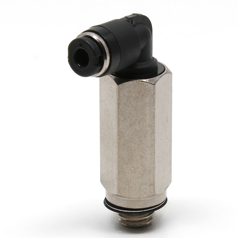 Đầu Nối Nhanh Khí Nén Dạng Cong 90° Ren Ngoài (Dài) Pisco PLL2-M5MW