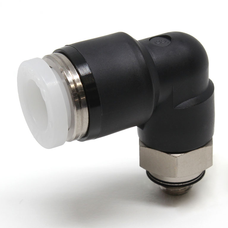 Đầu Nối Nhanh Khí Nén Dạng Cong 90° Ren Ngoài Pisco PL1/4-U10UW