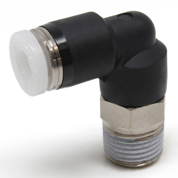 Đầu Nối Nhanh Khí Nén Dạng Cong 90° Ren Ngoài Pisco PL5/32-01W