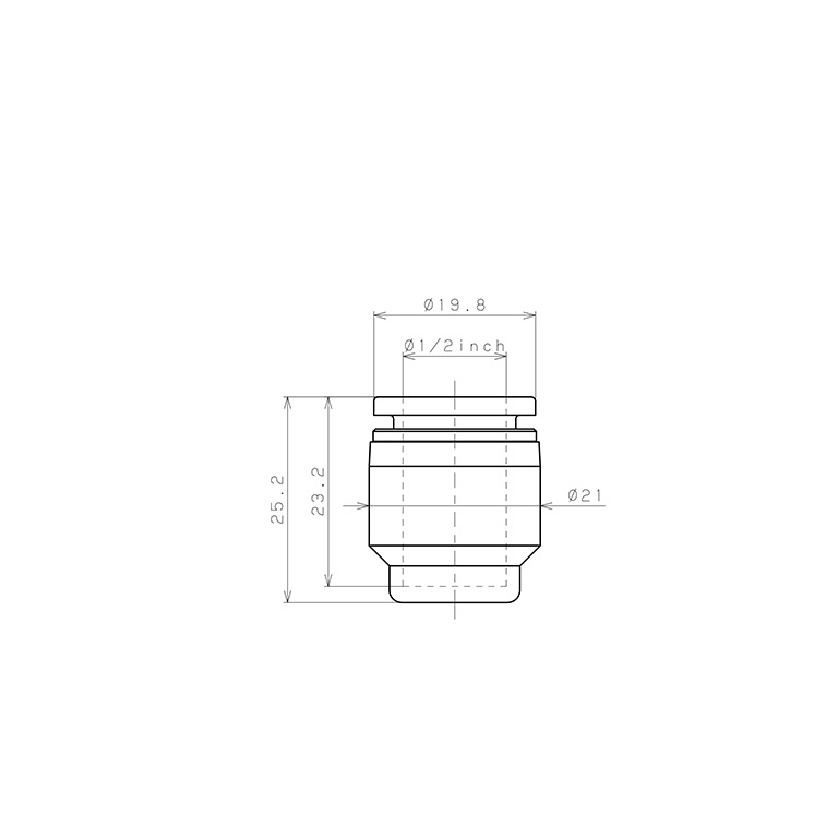 Bản vẽ kỹ thuật Nắp Chụp Pisco PPF1/2