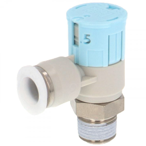 Van Tiết Lưu Khí Nén Loại Khóa Đẩy Có Hiển Thị Chỉ Số Pisco JSGC1/4-01BW