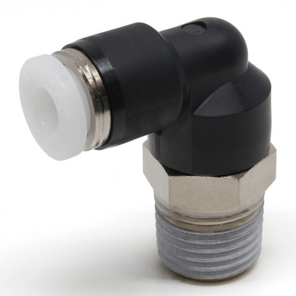 Đầu Nối Nhanh Khí Nén Dạng Cong 90° Ren Ngoài Pisco PL3/16-N2U