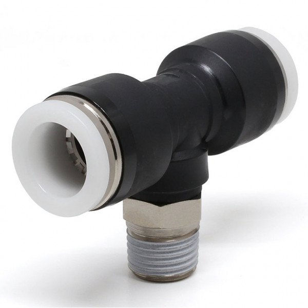 Đầu Nối Nhanh Khí Nén Dạng Chữ T Ren Ngoài Pisco PB1/2-04W