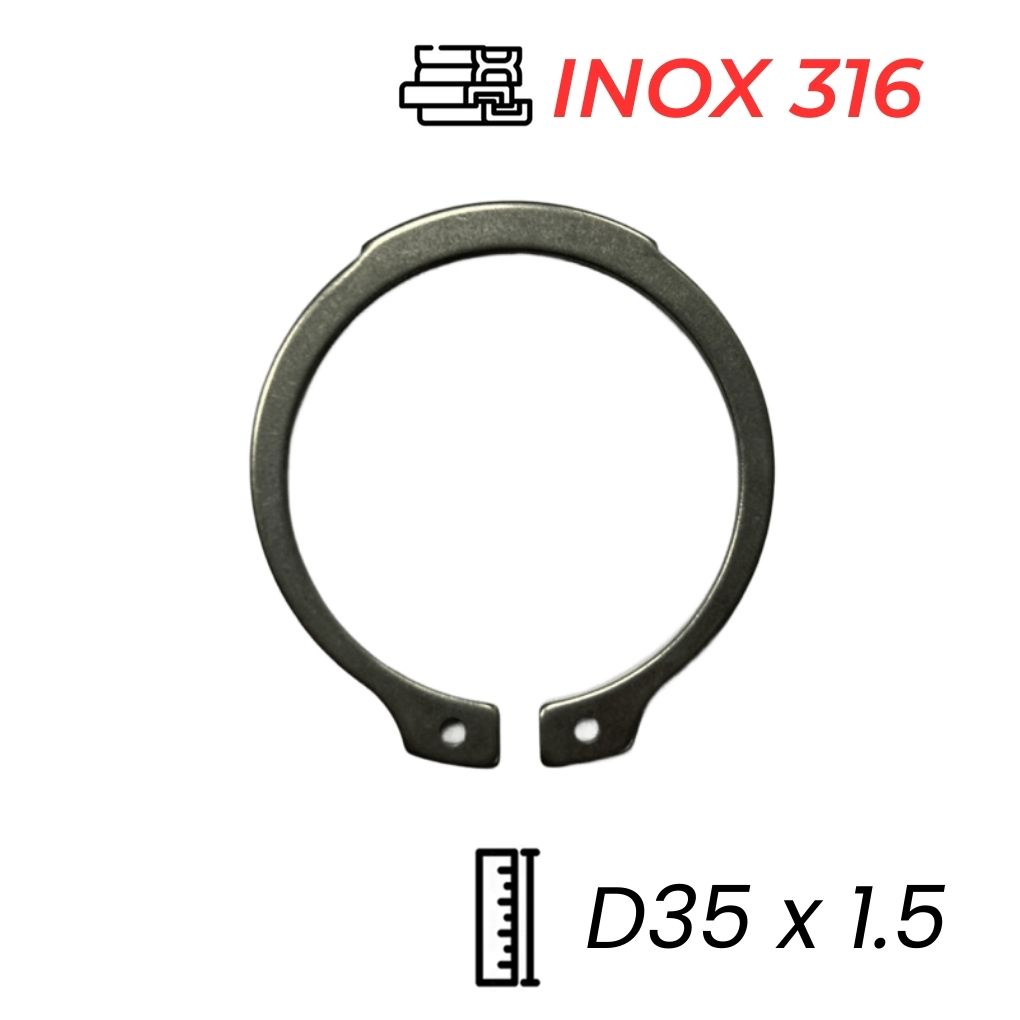 Phe Gài Trục Inox 316 DIN471 D35x1.5