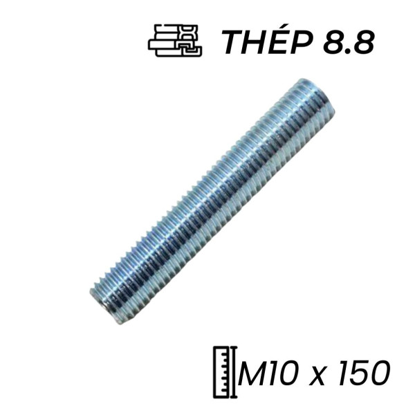 Guzong Thép Mạ Kẽm 8.8 M10x150