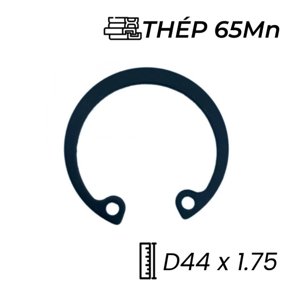 Phe Gài Lỗ Thép 65Mn DIN472 D44x1.75 (5Cái/Bịch)