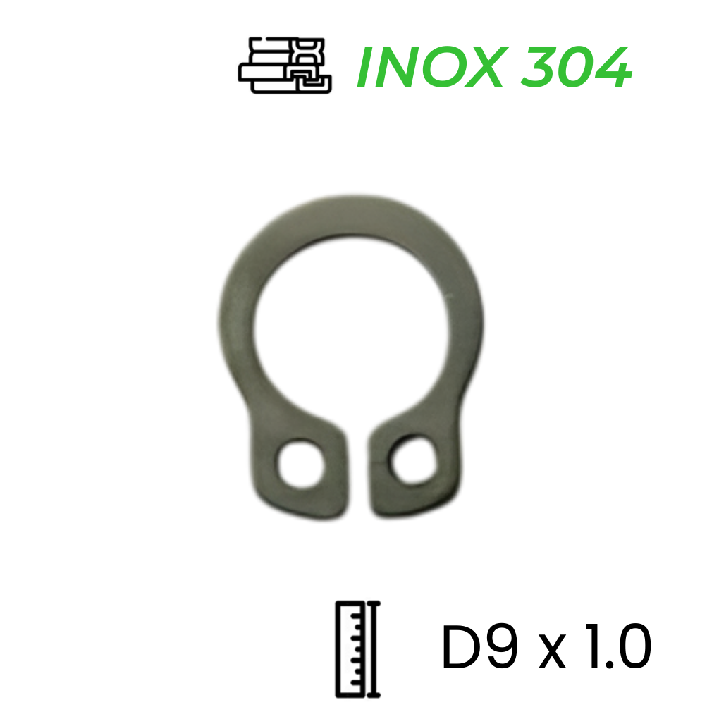 Phe Gài Trục Inox 304 DIN471 D9x1.0