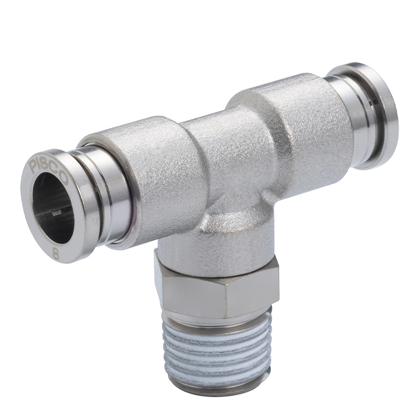 Đầu Nối Nhanh Khí Nén Dạng Chữ T Ren Ngoài Pisco KB4-02-1-F