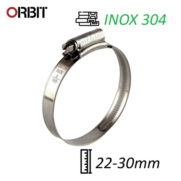 Đai Siết Cổ Dê Inox 304 - Orbit Dùng Cho Ống 22-30mm