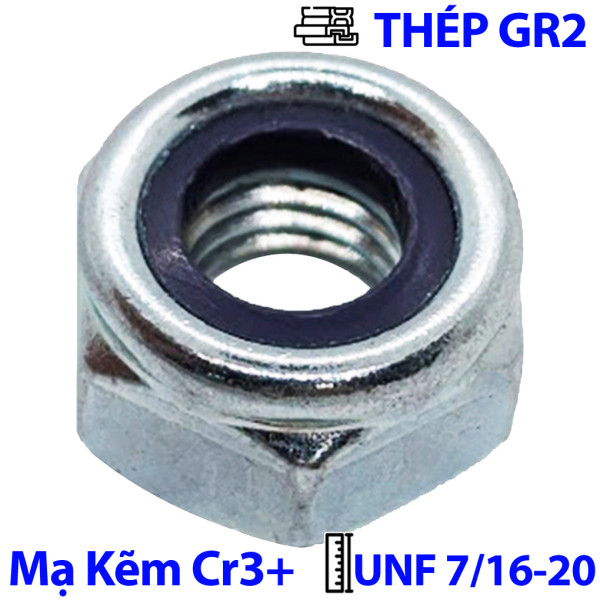 Tán Keo Thép Mạ Kẽm Trắng Cr3+ GR 2 UNF 7/16-20 (NE)